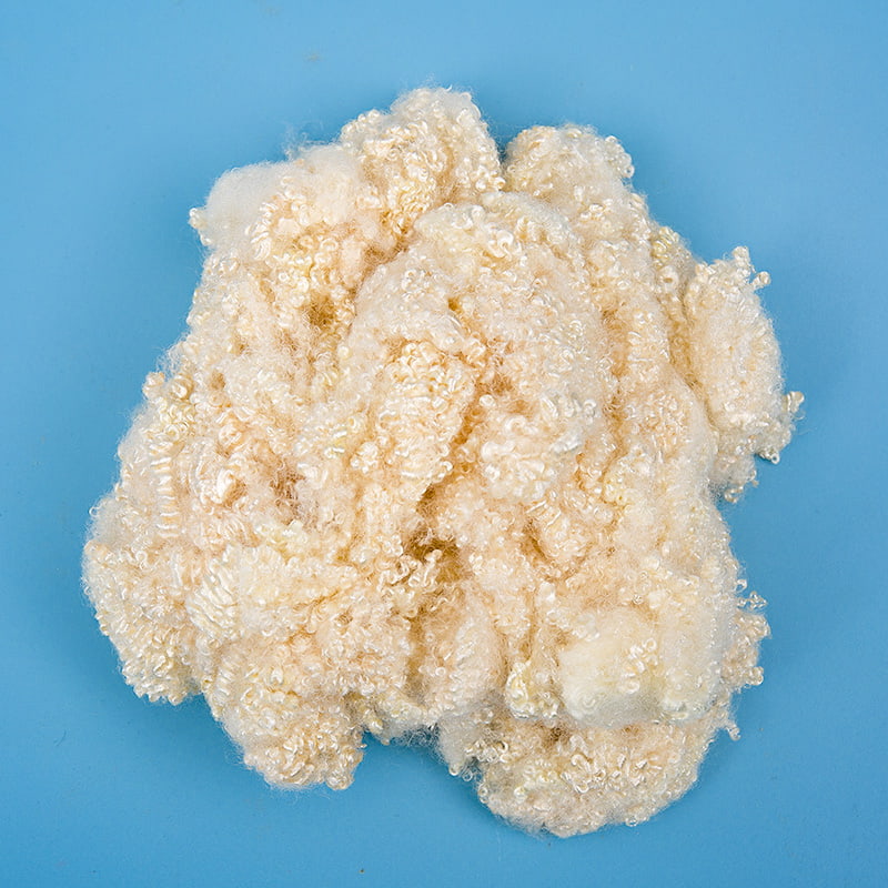 밝은 노란색 중공 실리콘 복합 폴리에스테르 스테이플 파이버 3D×32mm